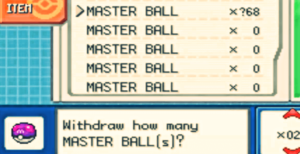 Pokemon Emerald Master Ball Cheat